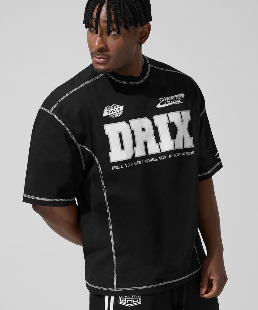 DRIX Overlock Steek Oversized Halve Mouw_Wit
