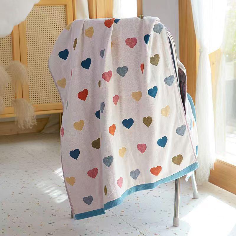 Pure Cotton Multi-Layer Gauze Blanket & Towel - Extra Large, Multipurpose use for Bath, Sofa, or Nap.