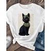 Trendy Egyptian Bastet Cat Goddess Ancient Hieroglyphics Womens T‑Shirt