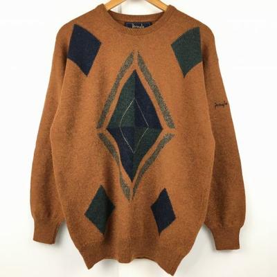 Pringle Argyle Knit Sweater Brown Size ML(USED)