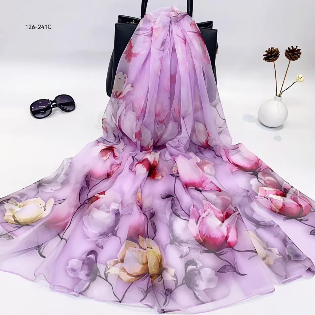 New Silk Beach Stoles Women Hijab Scarf Sunscreen Shawl Wraps Ladies Scarves Foulard Beach Stoles Female Large Bandana Echarpe