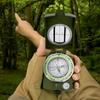 Portable Luminous Outdoor Compass Waterproof Mini Metal Sight Compass High Precision Multi-Function Compass Mountaineering