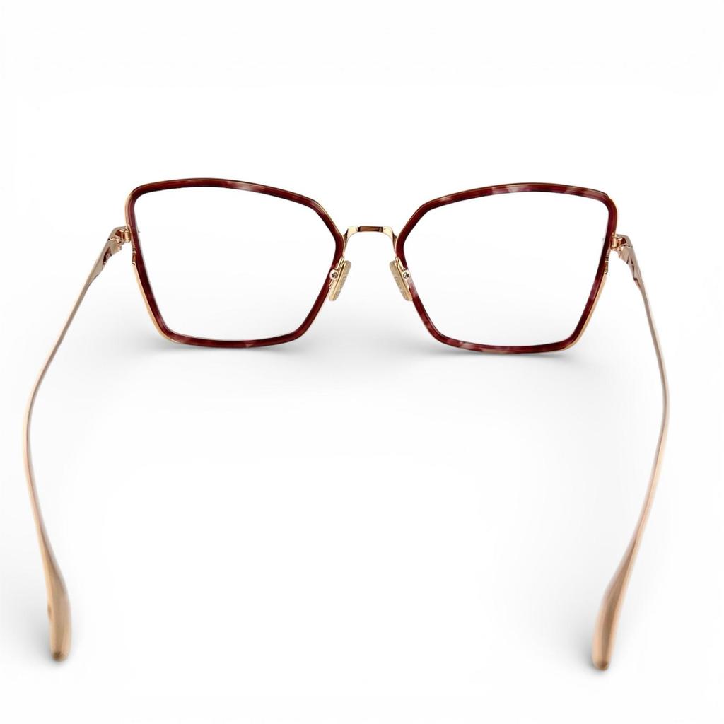 Excellent DITA Glasses BEHCKA Square Rose gold titanium Women DTX196 Used