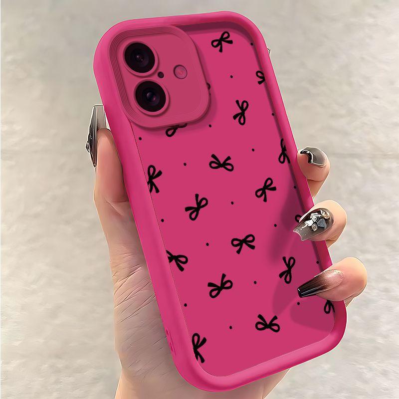 Polka Dot Bow iPhone17Promax Mobile Phone Case Ladder Is Suitable for Apple 16promax All-inclusive Tianyan 15.