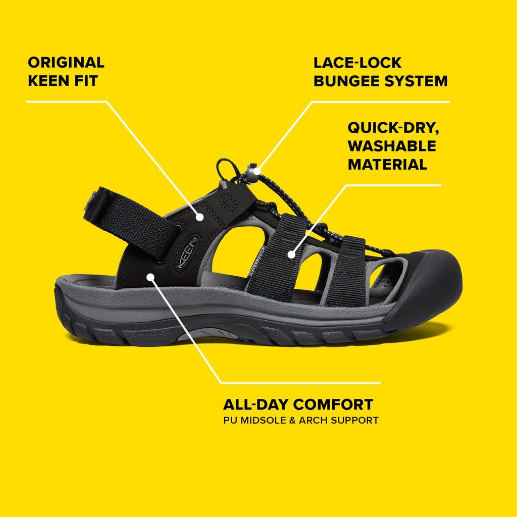 Sandals RAPIDS H2 GREY Cm [KEEN] Men's BLACK/STEEL 26.0