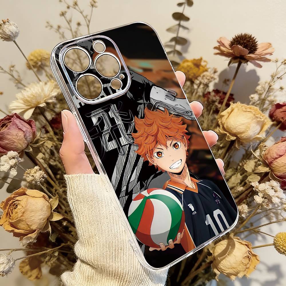 

Haikyu__ Шоё Хината Чехол для телефона для iPhone 17 16 15 14 13 12 11 Mini Pro Max Plus Прозрачная крышка iPhone13