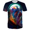 Summer New Men's Casual 3D Angel Printed Short Sleeved T-shirt