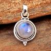 Labradorit Mondstein Handgefertigter Anhänger, Silberschmuck, 925 Sterling Silber, Damen Anhänger