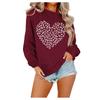 Women's Fashion Casual Valentine's Day Love Printed Large Size Women's Sports Long Sleeve Hoodie