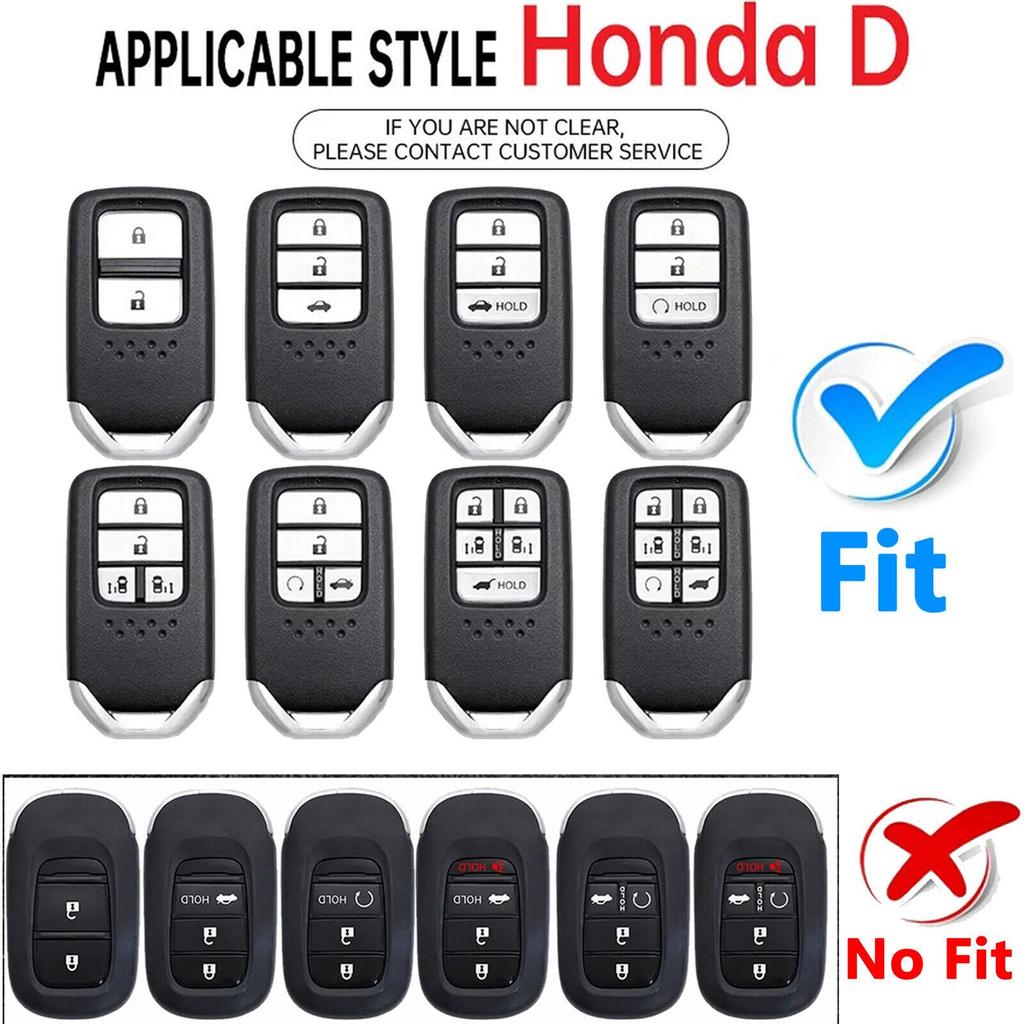 Zinc Alloy TPU Car Key Fob Case Cover For Honda Civic Accord CR-V HR-V Fit Pilot