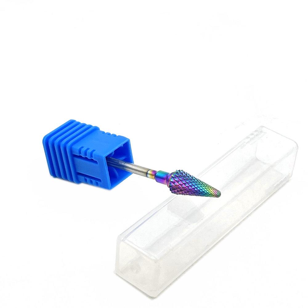 

Blue/Rainbow Tungsten Carbide Bur Nano Coating Nail Drill Bit Metal Bits For Manicure Nail Drill Accessories Dental Carbide Bur світло-сірий колір