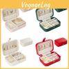Classic Leather Jewelry Case With Durable Hard Shell For Earrings Rings And Necklaces Storage