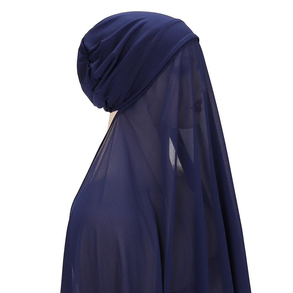 Pearl Chiffon, Convenient Head Wrap, Gauze, Scarf, Lazy Headscarf Set, Quick Pullover Scarf.