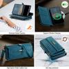 For Samsung Galaxy S21 Ultra 5G Case CASEME C39 RFID Blocking Zipper Wallet Stand Leather Cover with Strap