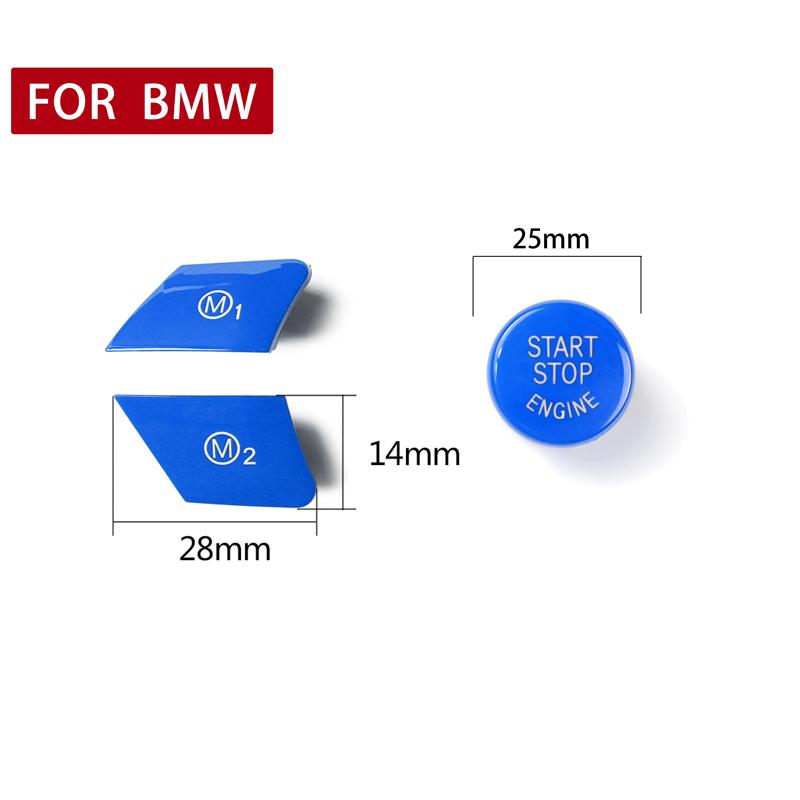 Buton de mod M1 M2 cu comutator de pornire a motorului Volan auto pentru BMW M3 M4 M5 M6 X5M X6M F87 F80 F82 F10 F15 F16 F20 F21
