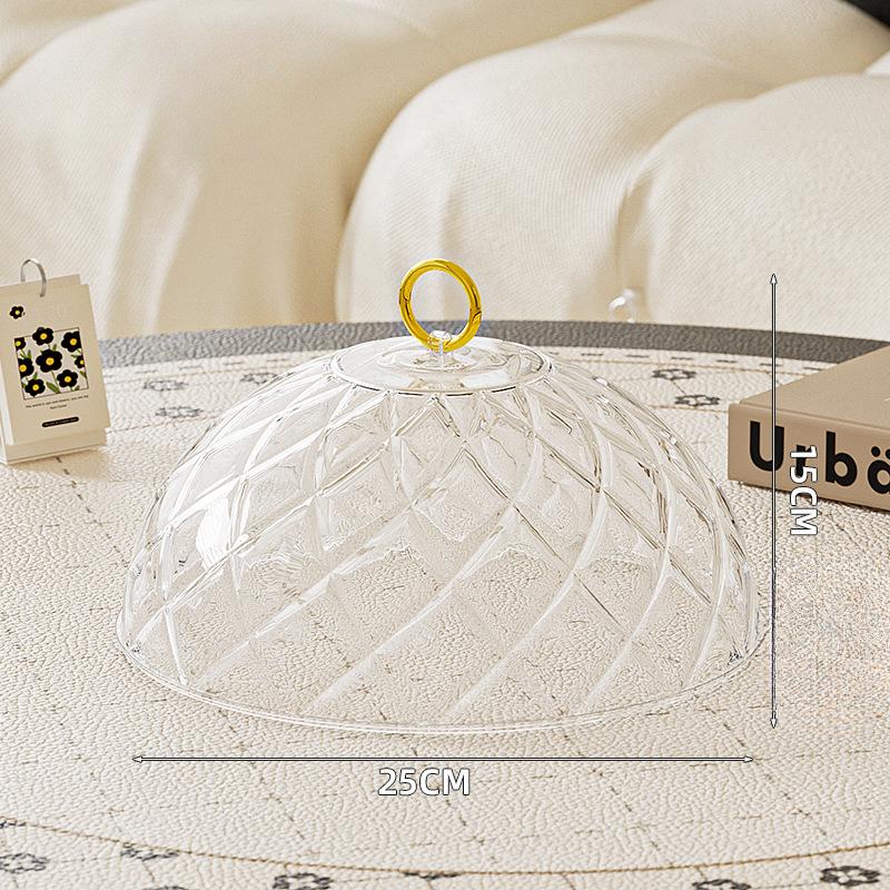 Simple European Style Fruit Plate with Cover for Household Plastic Light Luxury Glass High-end Large Size Large Capacity Special Storage Platter