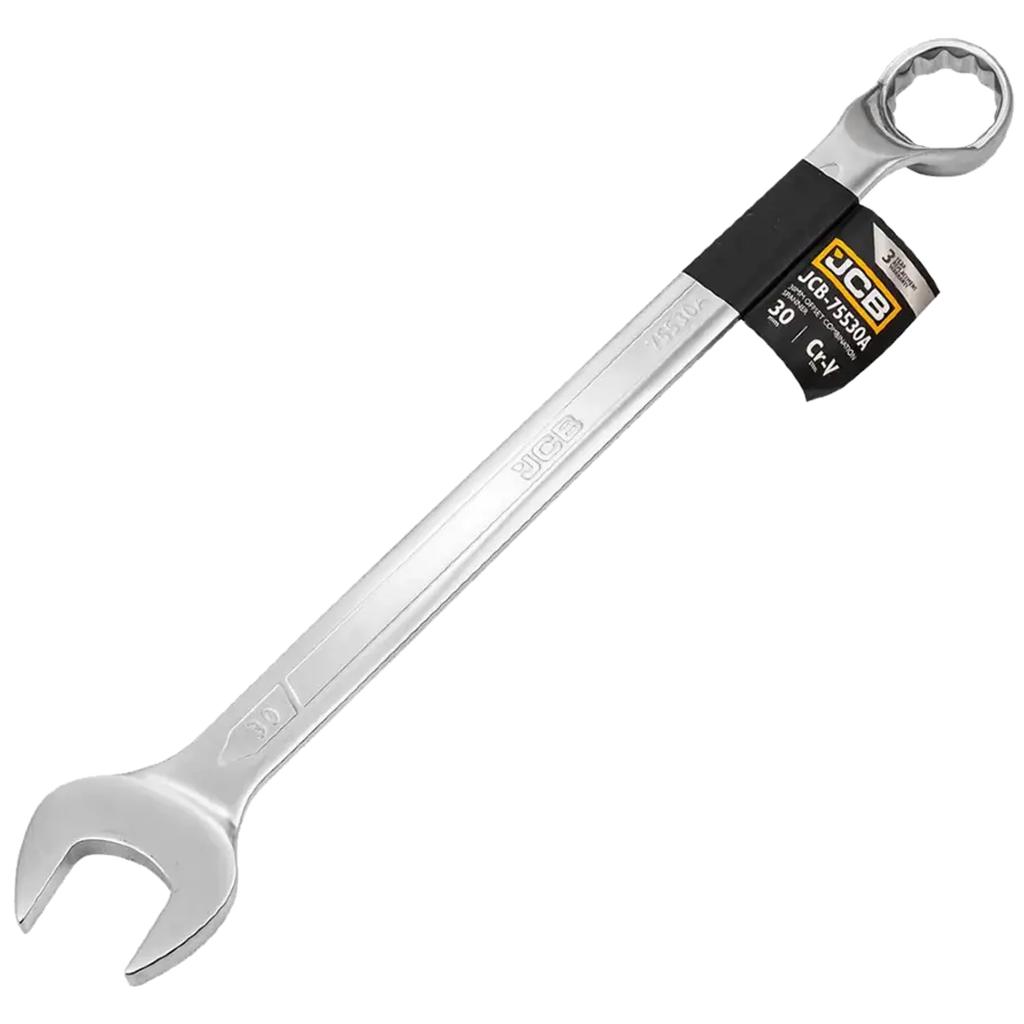 JCB 75 Degree Angled Open End Wrench 30mm CR-V Steel Double Ended