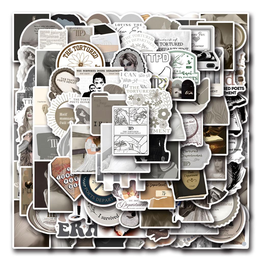 110 Taylor Swift Nowy Album TTPD Naklejki Graffiti Dekoracyjne Naklejki na Walizkę Skateboard