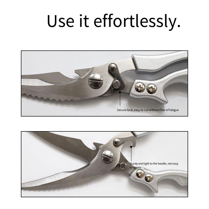 1PC Bone Scissors Kitchen Scissors Strong Chicken Bone Scissors Stainless Steel Meat Scissors Chicken Fish Bone Kitchen Scissors