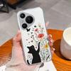 For Huawei Pura 70 Pro Plus Ultra Case Lucky Flower Transparent Phone Funda For Huawei Pura 70Pro+ Soft Slim TPU Silicone Cover