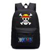 One Piece Anime School Backpack Kids Lightweight Ergonomic Dual-Shoulder Bag With Geometric Print Oxford Fabric