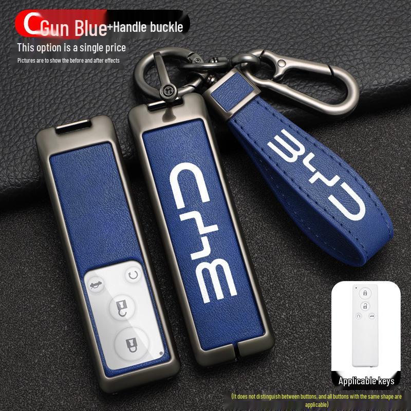 Compatible BYD G5 Car Key Case Cover (2016-2018 Models), High-End Suri Metal Shell.