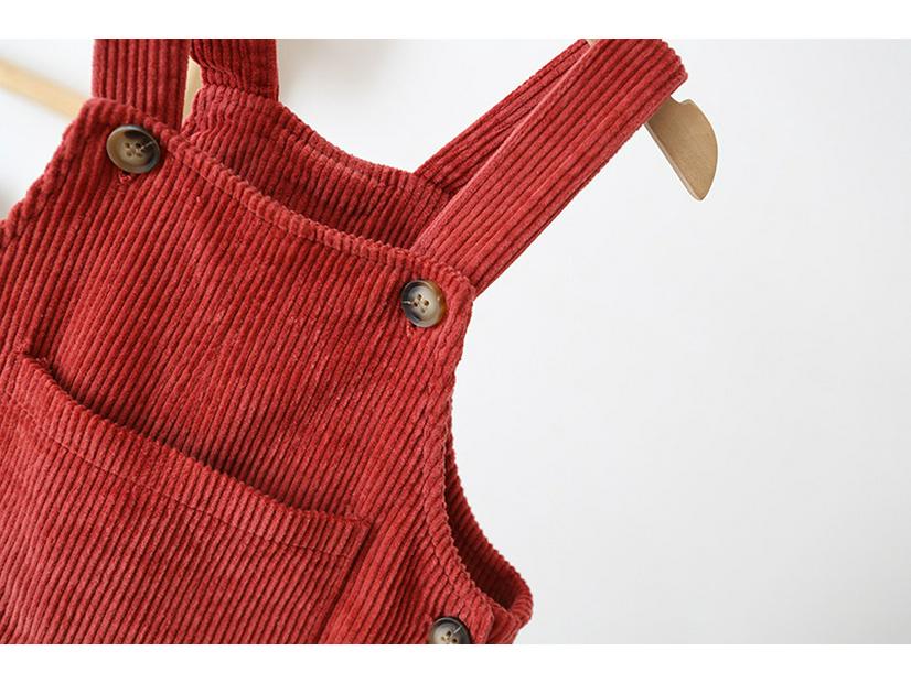 Cross2026 Kids' Corduroy Overalls - Korean Style for 0-3 Years, Versatile Spring/Autumn Wear