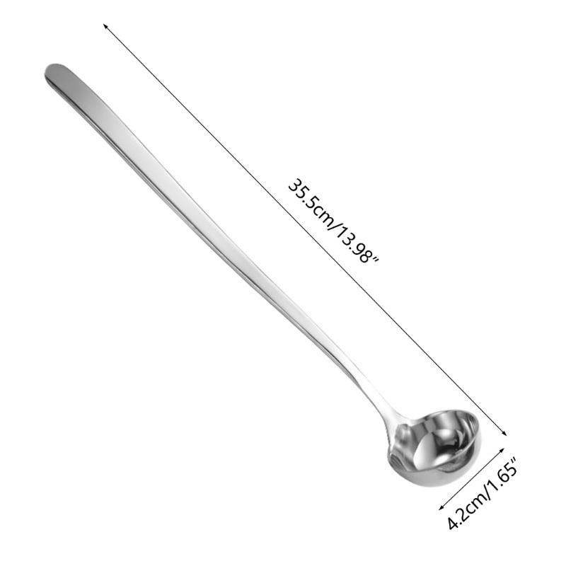 Stainsless Steels Dessert Spoon Long Handle Tea Coffee Stirring Spoons Kitchen Mixings Spoon for Dessert Milkshakes Salad