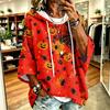 Women's Hoodie with Halloween Print, Loose Fit Casual Pullover Top