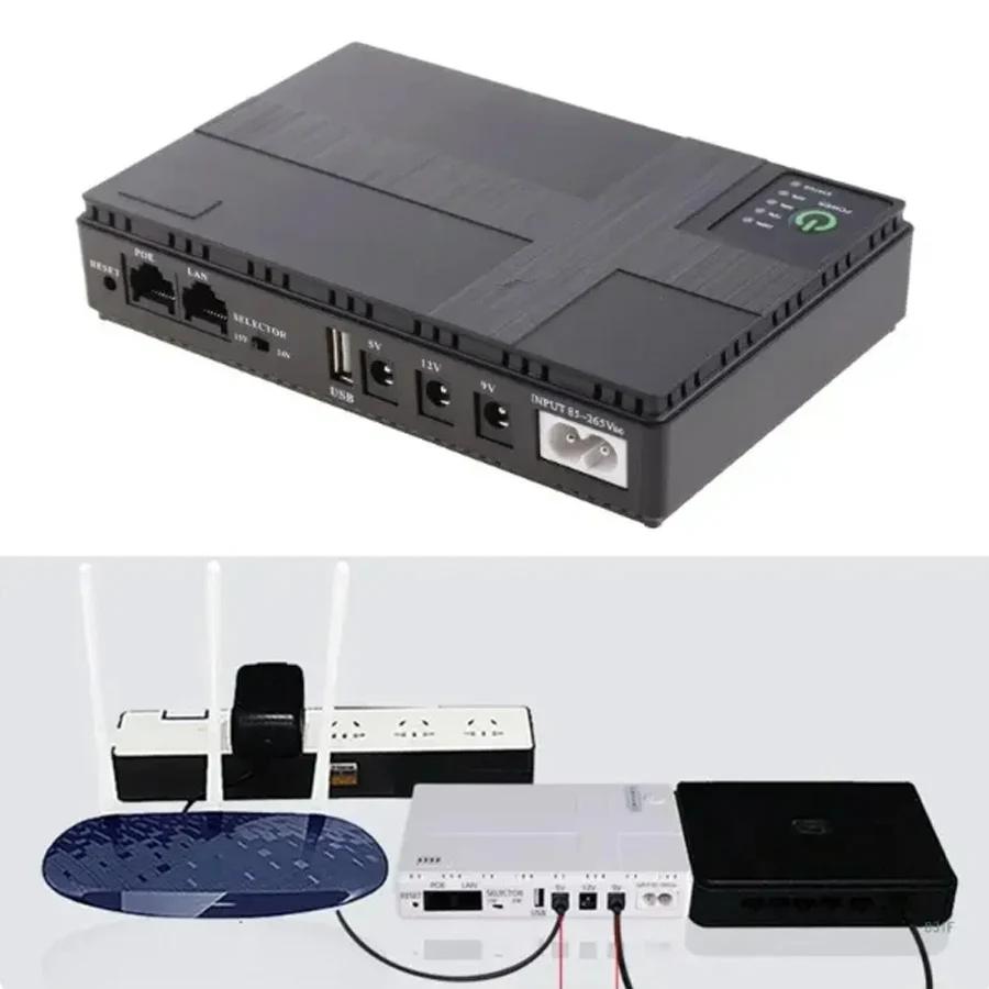 DC USV Akku-Backup 8800/10400mAh 5V 9V 12V 2A 15V 24V 1A Ausgang Unterbrechungsfreie Stromversorgung 85‑265V USV Akku-Backup