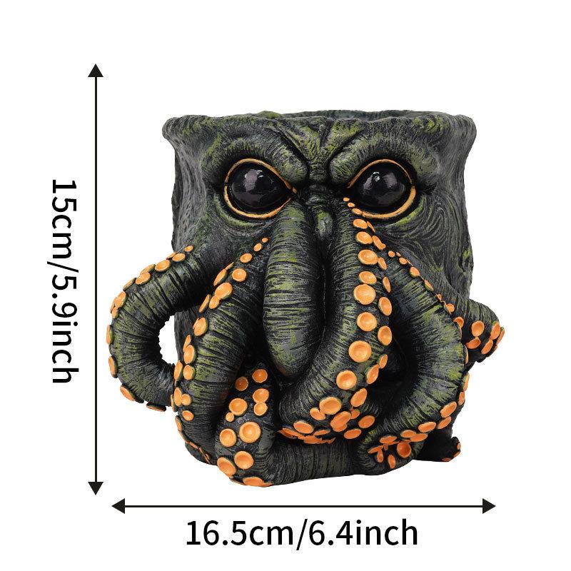 Creative Resin Flower Pot - Tiger Snake Seven Star Ladybug Octopus Planting Container Home Decorative Animal Shaped Planter
