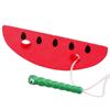 Kids' Wooden Fruit Lacing Toy for Hand-Eye Coordination: Worm & Fruit Set