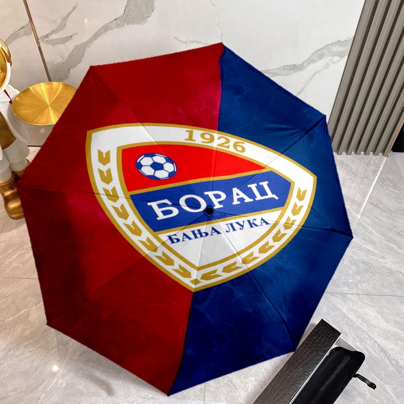Football Team Umbrella with Automatic Open/Close & Self-8-Rib Heavy-Duty Umbrella, Compact Travel Umbrella Suitable for Outdoor