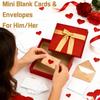 60 Pack Mini Love Letter Kit Mini Blank Cards with Envelopes DIY Love Note Box Set for Valentine's Day Anniversary Wedding Birthday Gift