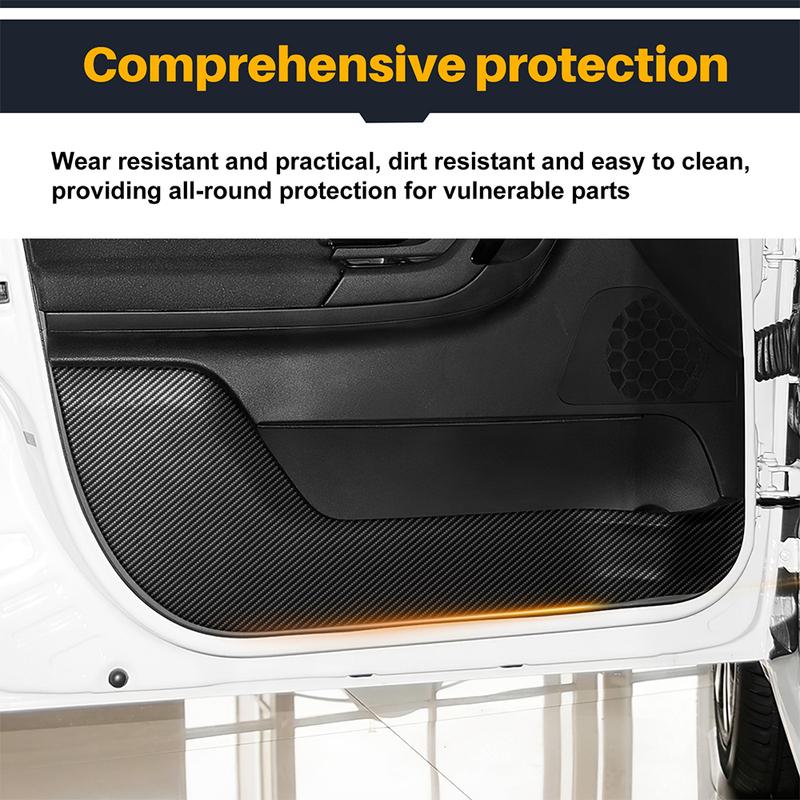 For Skoda Fabia 2007-2014 2008 2009 Car Door Anti Kick Pad Door Panel Protective Pad Anti-Stepping Anti-Dirty Sticker Pu Leather.