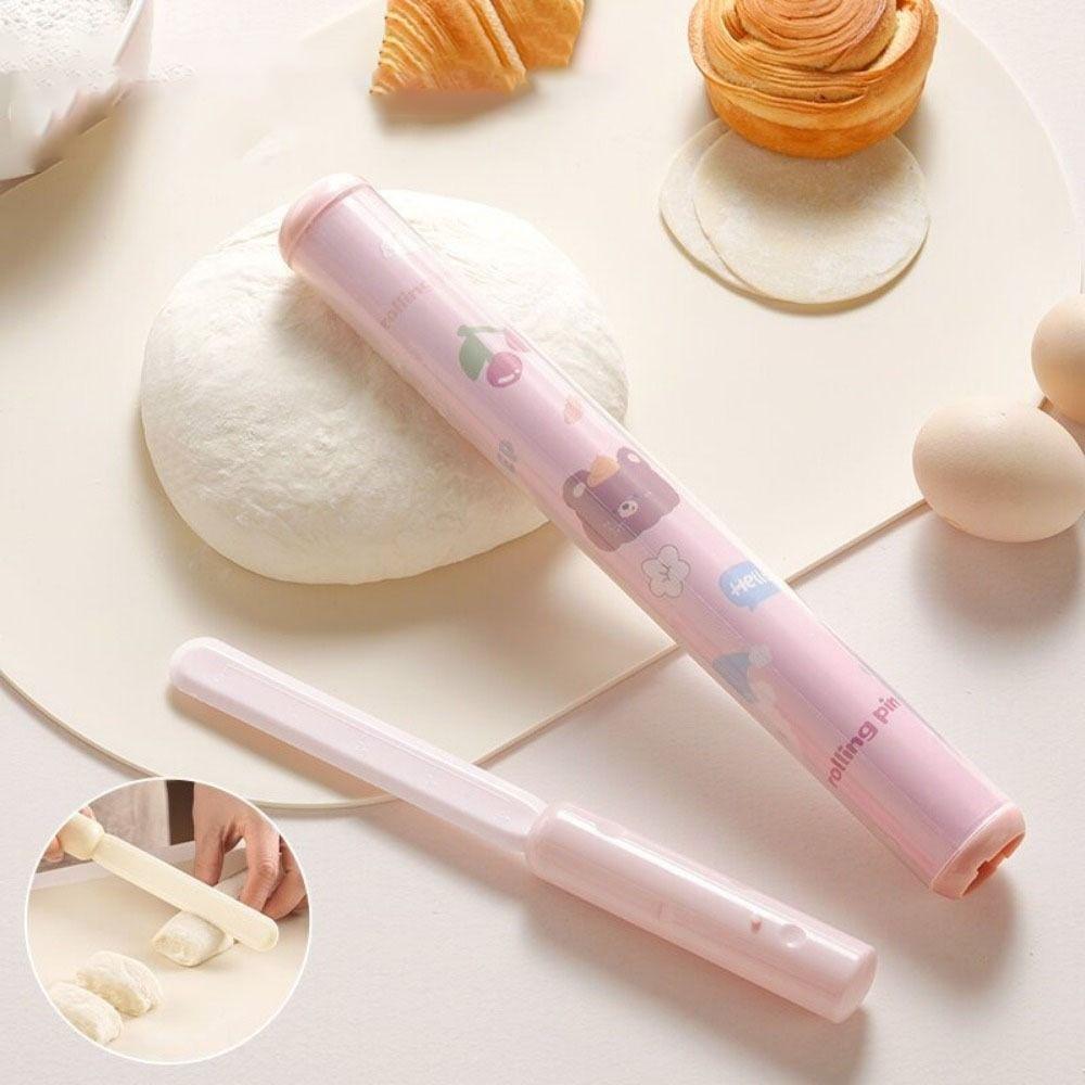 2 in 1 Pastry Roller Cartoon Dough Bake Roller Multifunctional Rolling Pin  Kitchen Use