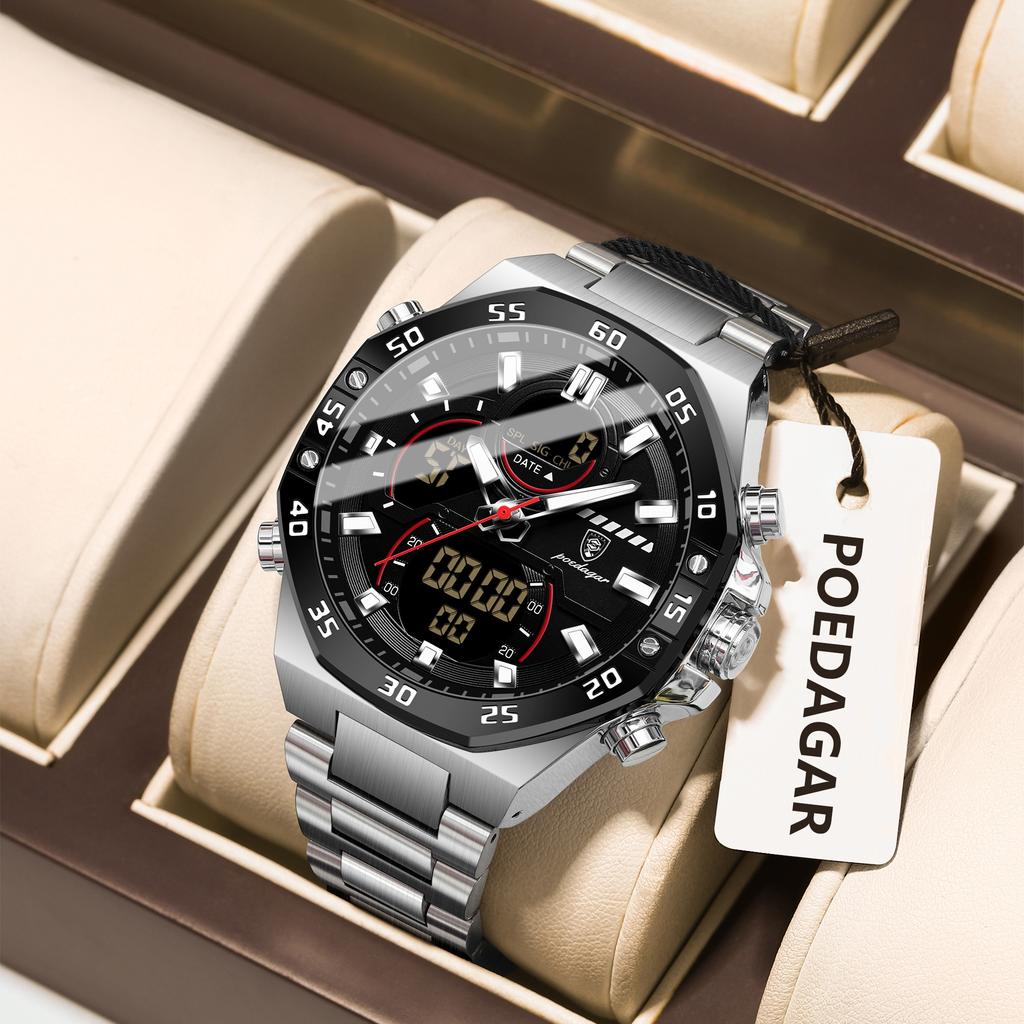 Top Brand Multifunctional Electronic Men's Watch Waterproof Luminous Electronic Wrist