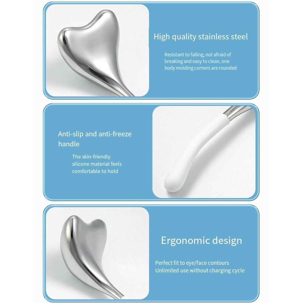 Freeze Fishtail Ice Globes Puffiness Anti Wrinkles Facial Globes Roller Eyes Stainless Steel Cooling Roller Ball Beauty