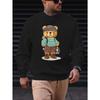 Men's Bear Pattern Casual Sweatshirt.