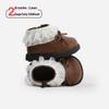 Girls' Autumn-Winter Princess Boots - Cotton-Lined Leather Toddler Shoes with Lace and Velvet Accents