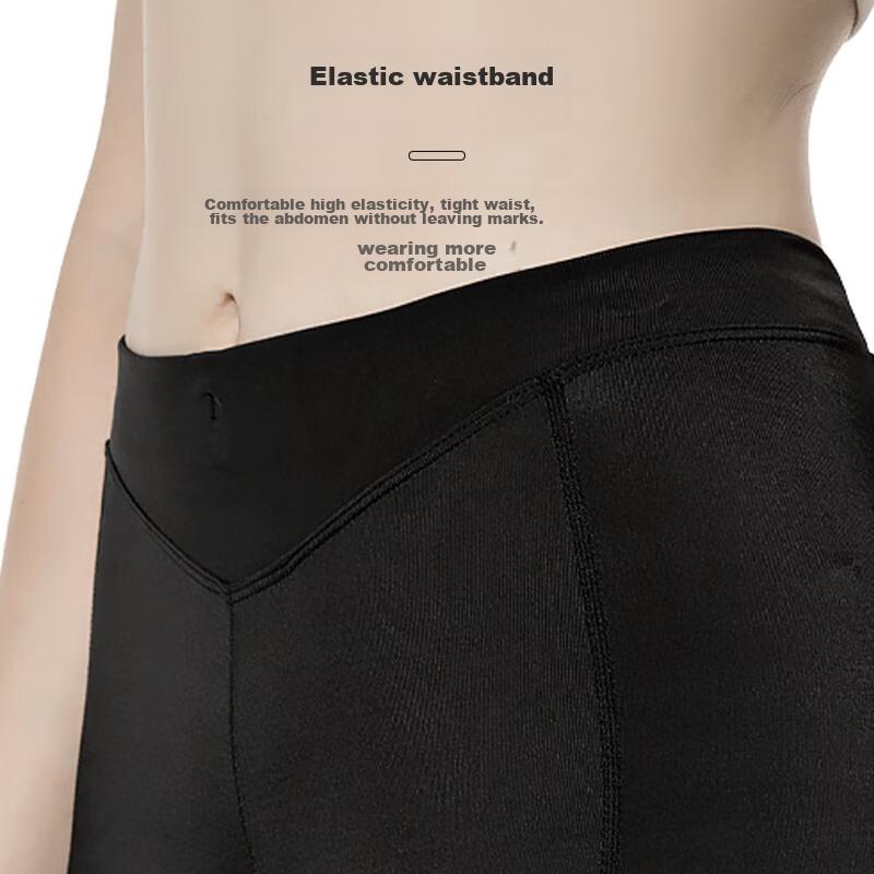 Women's Cycling Shorts with Silicone Foam Padded Seat, Mountain And Road Bike Riding Gear, Black S