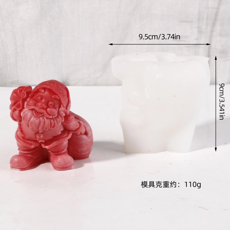 

Christmas Santa Claus Shaped Silicone Candle Molds Aromatherapy Gypsum Baking Mould Festival Series Decorative Gift Mold