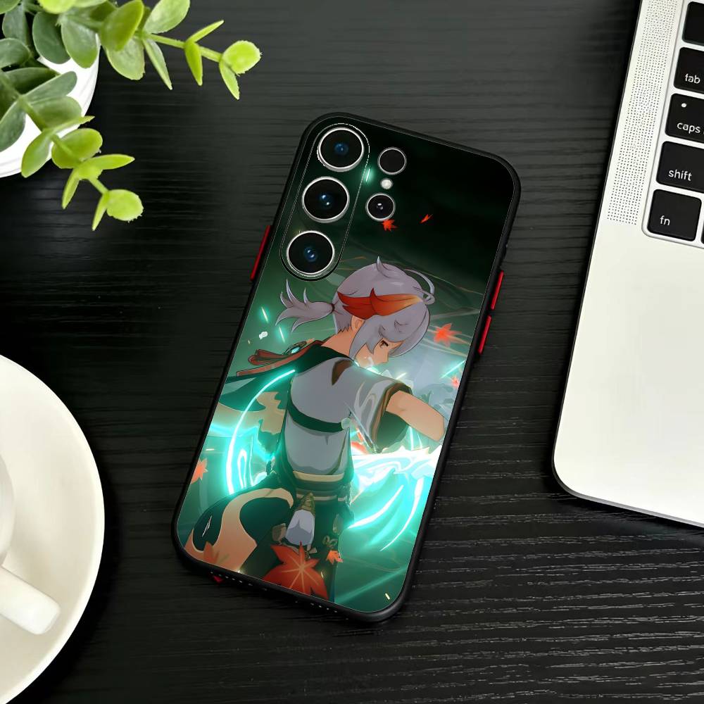 Genshin Y-Kaedehara Kazuha Phone Case For Samsung S26,S25,S24,S23,S22,S30,S21,Ultra,Plus,FE 5G Black Soft Cover