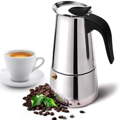 Mocha Espresso Latte Stovetop Filter Coffee Pot for Kitchen 2/4/6 Cups Stainless Steel Moka Coffee Maker Coffee Maker Pot