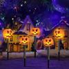 5 Pack Solar Halloween LED Garden Light Outdoor Lawn Decoration Lamp Waterproof Ground Plug Light For Yard Walkway Party Festive