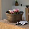 Retro Lotus Planter Large Diameter Shallow Flowerpot Plastic Hydroponic Planter for Growing Lotus Seeds Aquatic Plants Balcony Garden Use