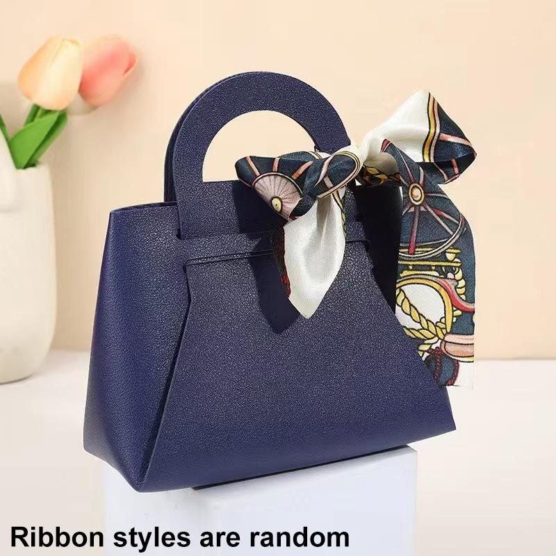 

1PC Gift Bags Party Faux Leather Housewarming Handbag Birthdays With Satin Silks Engagements Candy Boxes Valentine s Day Weddings 10x5x10.5cm