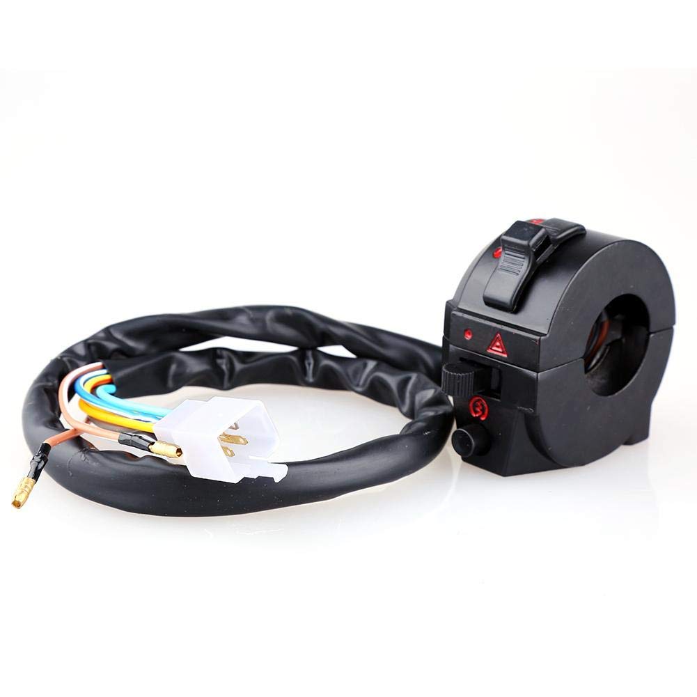Pair Left & Right Motorcycle Switch Controller Left and Right Handlebar Switch Multifunction Head