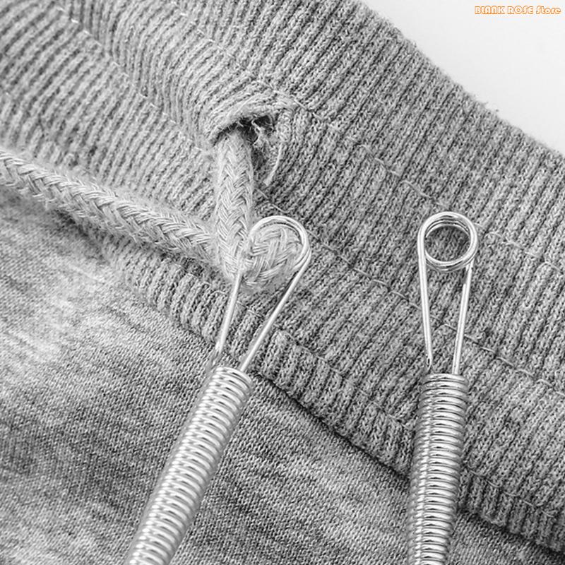 

K1AE 5Pcs Metal Spring Drawstring Threader Elastic Cord Threader For Hoodies Pants China Mainland