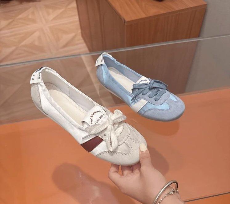 [Armano] 2025 Summer Shallow Mouth Flat-bottomed Ballet Style One Pedal Simple and Versatile Mary Jane Dexun Single Shoes
